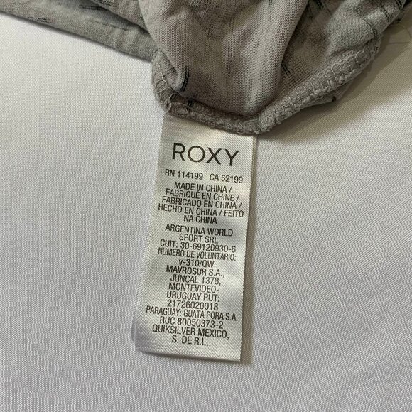 Roxy VTG 2000s Women's Graphic Shirt Gray Green Black Pink - Picture 6 of 8